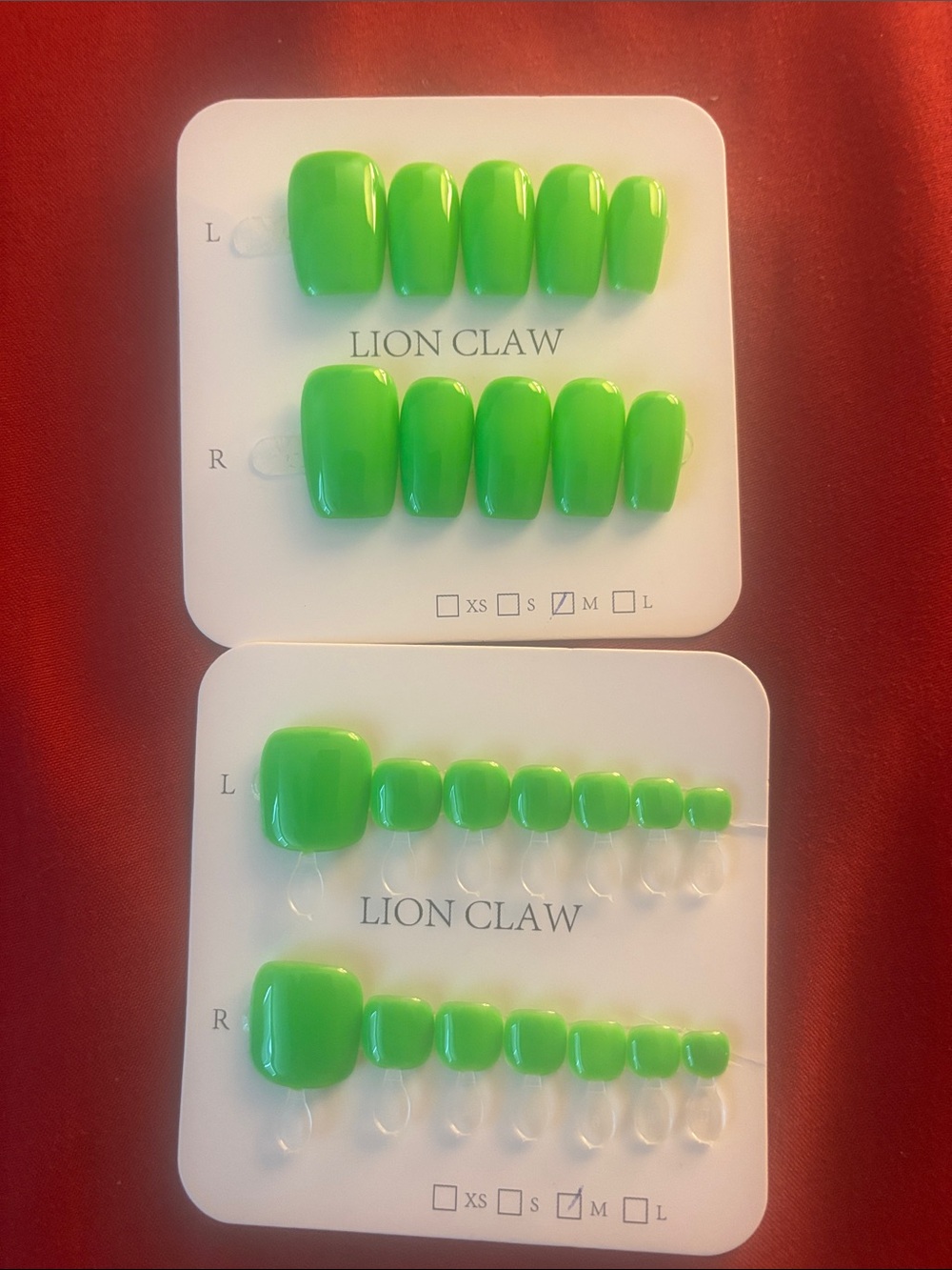 Neon Green Press-On Nails - Full Set
